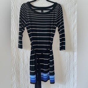 White House Black Market Striped Midi Dress